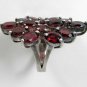 10ct Garnet Floral Cluster Spray Ring Size 6.75 [JWL_RB9A3]