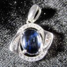 Natural Kyanite, CZ, and 925 Silver Pendant [JWL_P0671_RLPP]