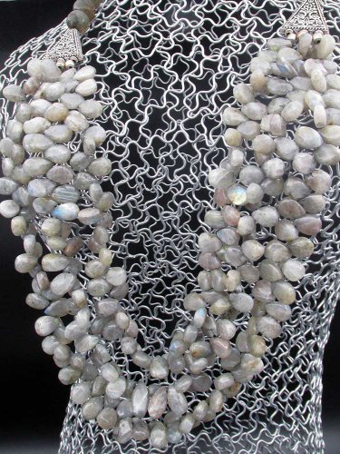 Amazing Flash 3-strand Labradorite necklace [JWL_NLAB3]