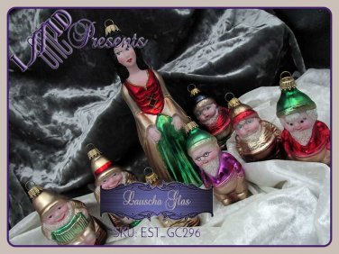 Antique Handcrafted Sneewittchen ornament set [EST_GC296]