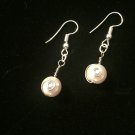 White Swirl Pearl Earrings