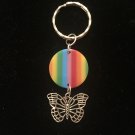 Rainbow Butterfly Keychain