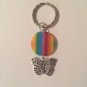 Rainbow Butterfly Keychain