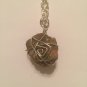 Texas Red Stone Wire Wrapped Necklace