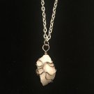 White Quartz Wire Wrapped Necklace