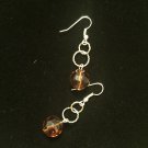 Amber Ball and Hoop Earrings