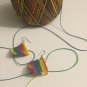 Rainbow Crochet Swatch Earrings