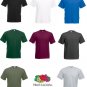 3 Pack Fruit Of The Loom Men Valueweight 100% Cotton Plain T-Shirt
