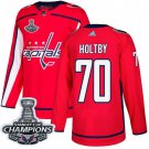 Braden Holtby Men's Washington Capitals 2018 Champions Home Red Jersey