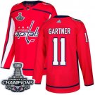 Mike Gartner Men's Washington Capitals 2018 Champions Home Red Jersey