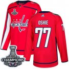 T J  Oshie Men's Washington Capitals 2018 Champions Home Red Jersey