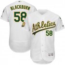 Men's Paul Blackburn Oakland Athletics White Flex Base Home Jersey