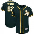 Men's Lou Trivino Oakland Athletics Green Flex Base Jersey