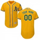 Men's Custom Oakland Athletics Gold ized Flexbase Jersey