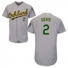 Men's Khris Davis Oakland Athletics Gray Road Flex Base Jersey