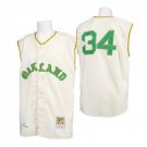 Men's Rollie Fingers Oakland Athletics Cream 1968 Throwback Jersey