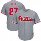 Men's Aaron Nola Philadelphia Phillies Grey Road Cool Base Jersey