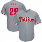 Men's John Kruk Philadelphia Phillies Grey Road Cool Base Jersey