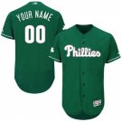 Men's Custom Philadelphia Phillies Green ized Celtic Flexbase Jersey
