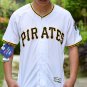 Men's Custom Pittsburgh Pirates White ized Flexbase Jersey