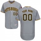 Men's Custom Pittsburgh Pirates Grey ized Flexbase Jersey