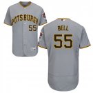 Men's Josh Bell Pittsburgh Pirates Gray Road Flex Base Jersey