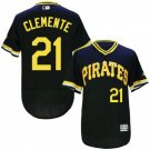 Men's Roberto Clemente Pittsburgh Pirates Black Cooperstown Jersey