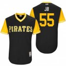 Men's Josh Bell Pittsburgh Pirates Black 'JB' 2017 Weekend Jersey