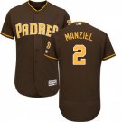 Men's Johnny Manziel San Diego Padres Brown Cool Base Jersey
