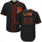 Men's Will Clark SF Giants Black Team Logo Fashion Jersey