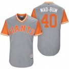Men's Madison Bumgarner SF Giants Gray 'Mad-Bum' Weekend Jersey