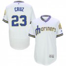 Men's Nelson Cruz Seattle Mariners White Flexbase Cooperstown Jersey