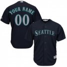 Men's Custom Seattle Mariners Navy Blue ized 2 Cool Base Jersey