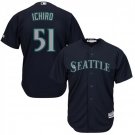 Men's Ichiro Suzuki Seattle Mariners Navy Cool Base Jersey