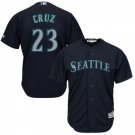 Men's Nelson Cruz Seattle Mariners Navy Blue 2 Cool Base Jersey