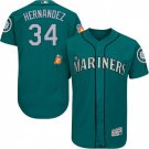 Men's Felix Hernandez Seattle Mariners Green Teal Flexbase Jersey