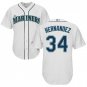 Men's Felix Hernandez Seattle Mariners White Home Cool Base Jersey