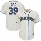 Men's Edwin Diaz Seattle Mariners Cream Cool Base Jersey