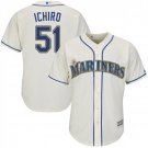 Men's Ichiro Suzuki Seattle Mariners Cream Cool Base Jersey