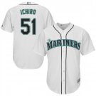Men's Ichiro Suzuki Seattle Mariners White Cool Base Home Jersey