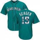 Men's Kyle Seager Seattle Mariners Green Teal Team Logo Fashion Jersey