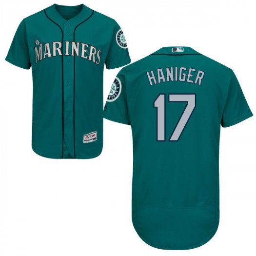 Men's Mitch Haniger Seattle Mariners Green Flex Base Jersey