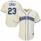 Men's Nelson Cruz Seattle Mariners Cream Cool Base Jersey
