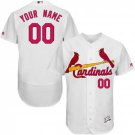 Men's Custom St. Louis Cardinals White Flexbase Jersey