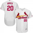 Men's Lou Brock St. Louis Cardinals White Flexbase Jersey