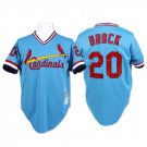 Men's Lou Brock St. Louis Cardinals Blue Throwback Jersey