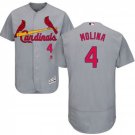Men's Yadier Molina St. Louis Cardinals Grey Flexbase Jersey