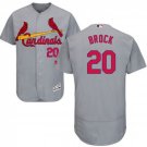 Men's Lou Brock St. Louis Cardinals Grey Flexbase Jersey