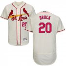 Men's Lou Brock St. Louis Cardinals Cream Flexbase Jersey