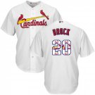Men's Lou Brock St. Louis Cardinals White Team Logo Fashion Jersey